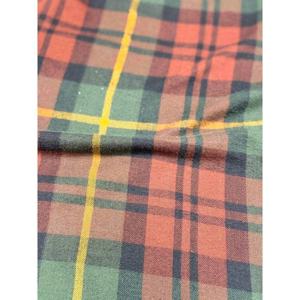 LL Bean Mens Field Coat Barn Jacket Beige Khaki Canvas Plaid Lined Corduroy L - Picture 12 of 16